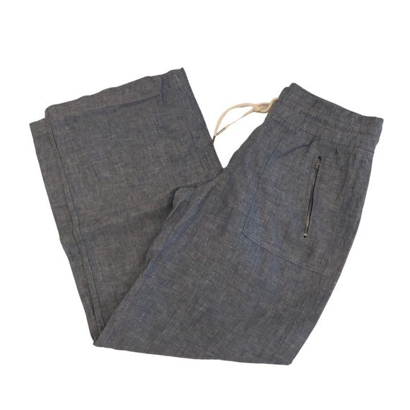 Athleta Cabo Linen Wide Leg Pant Size 6 - Picture 2 of 6